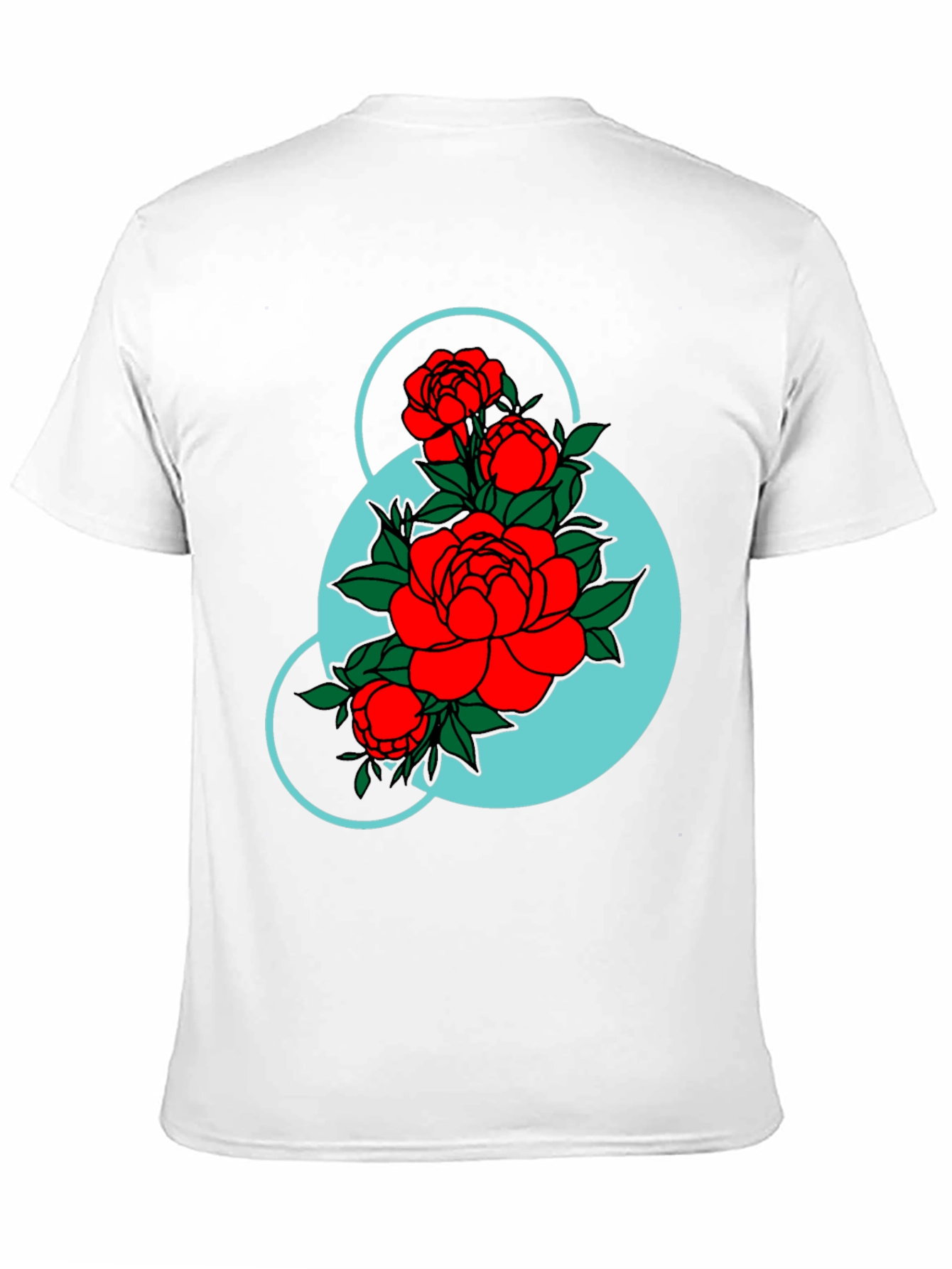 Floral Graphic Black T-Shirt - Modern Botanical Design