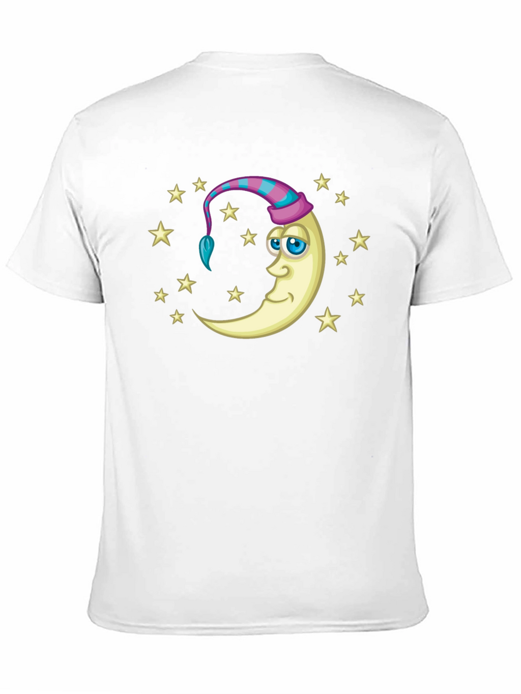 Dreamy Moon Stars Graphic Tee - Black Cotton Shirt