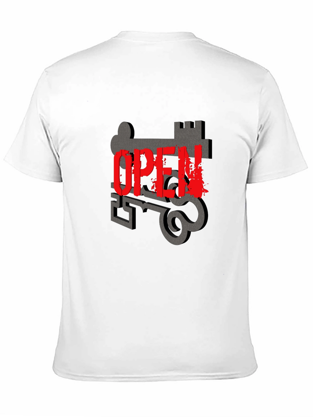 Open Key Graphic T-Shirt - Stylish Comfort