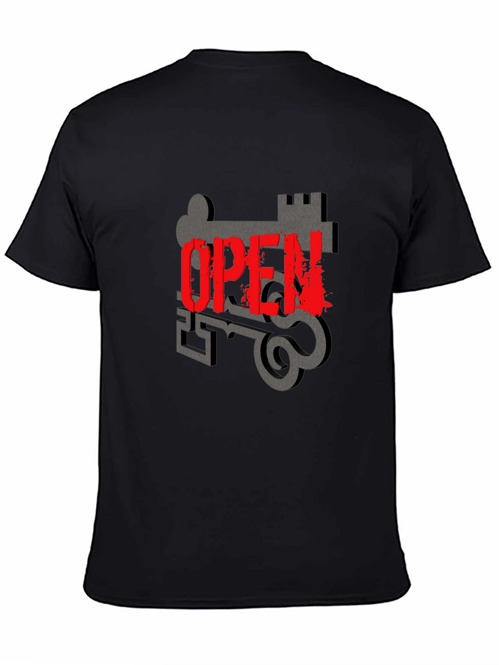 Open Key Graphic T-Shirt - Stylish Comfort