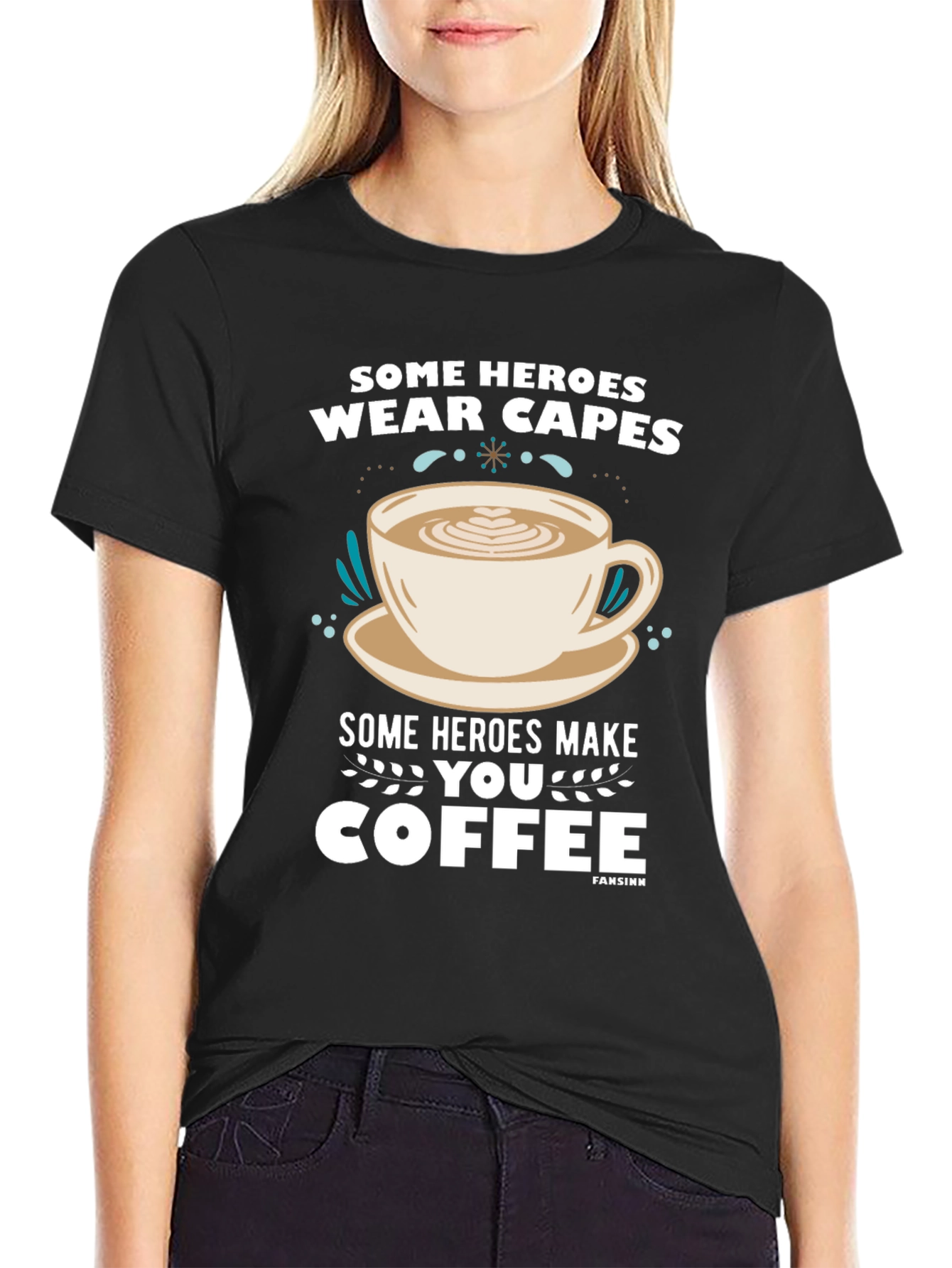 Some Heroes Coffee T-Shirt - Caffeine Hero Tee