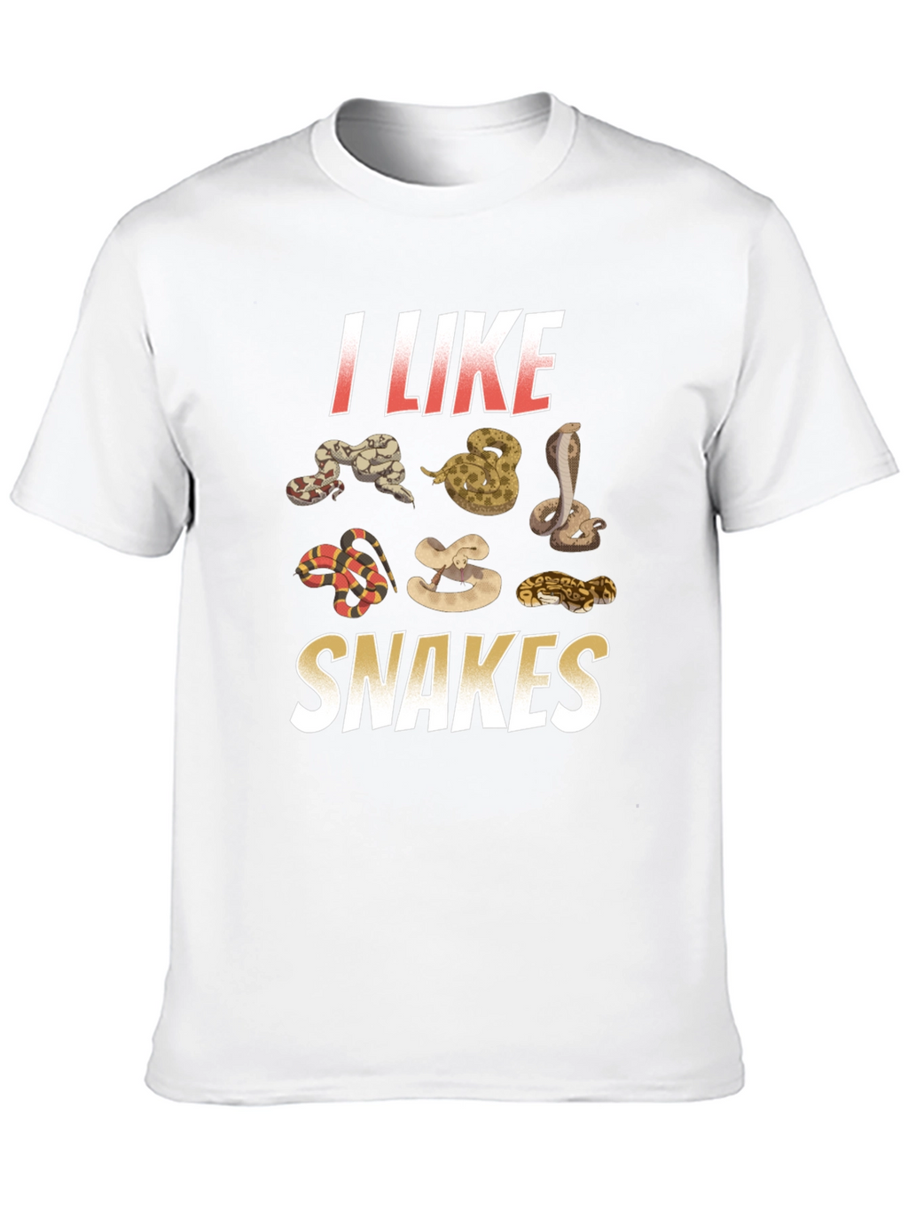 I Like Snakes Graphic Tee - Black Cotton T-Shirt
