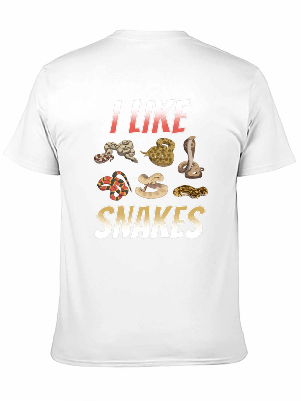 I Like Snakes Graphic Tee - Black Cotton T-Shirt