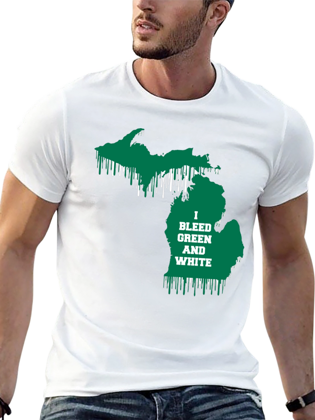 Michigan Pride T-Shirt - Bleed Green & White!