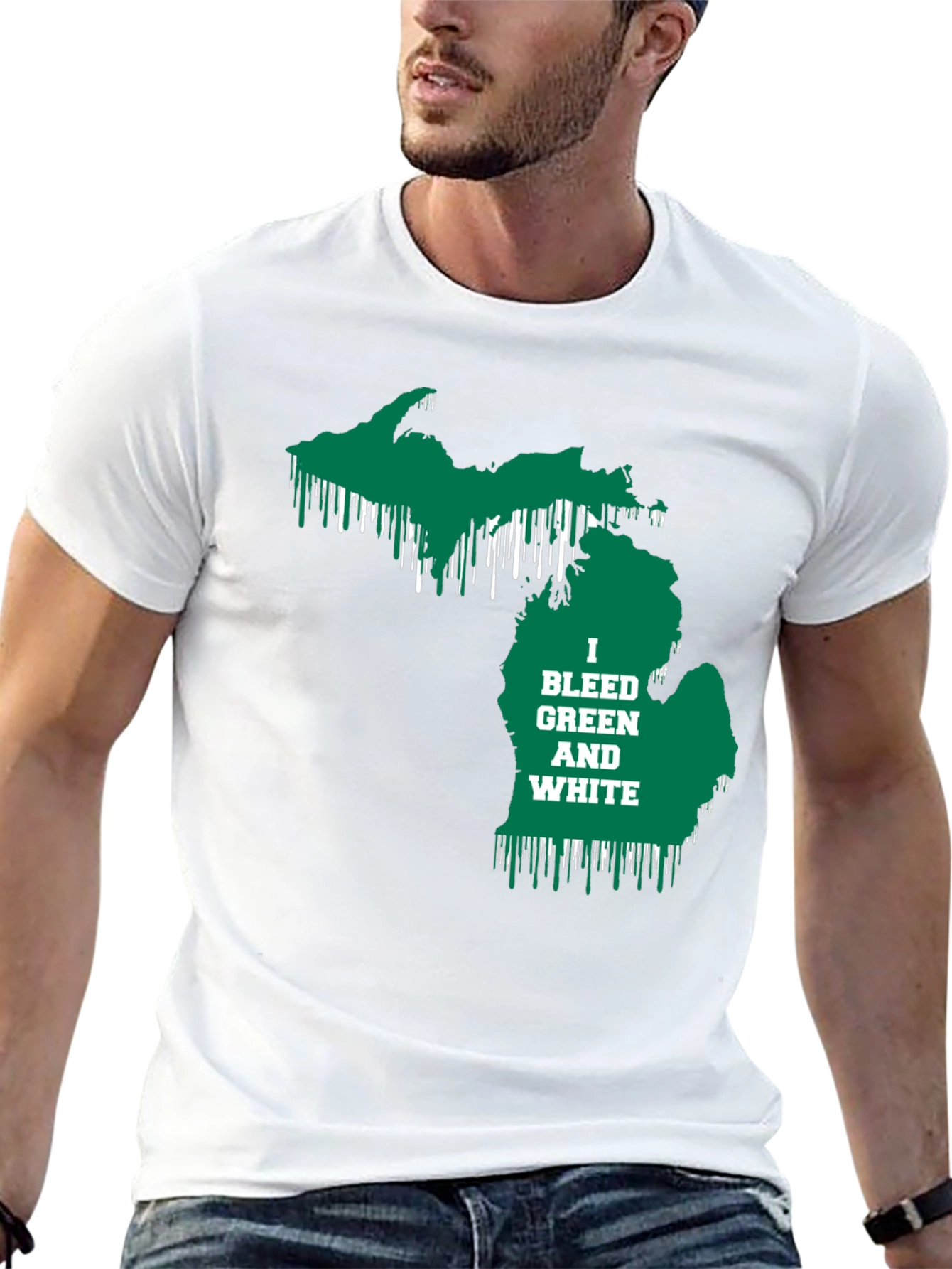 Michigan Pride T-Shirt - Bleed Green & White!