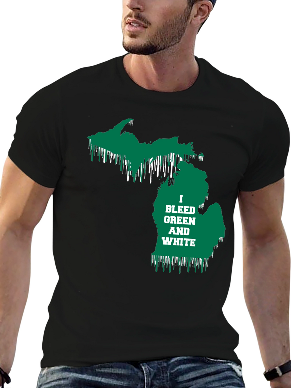 Michigan Pride T-Shirt - Bleed Green & White!