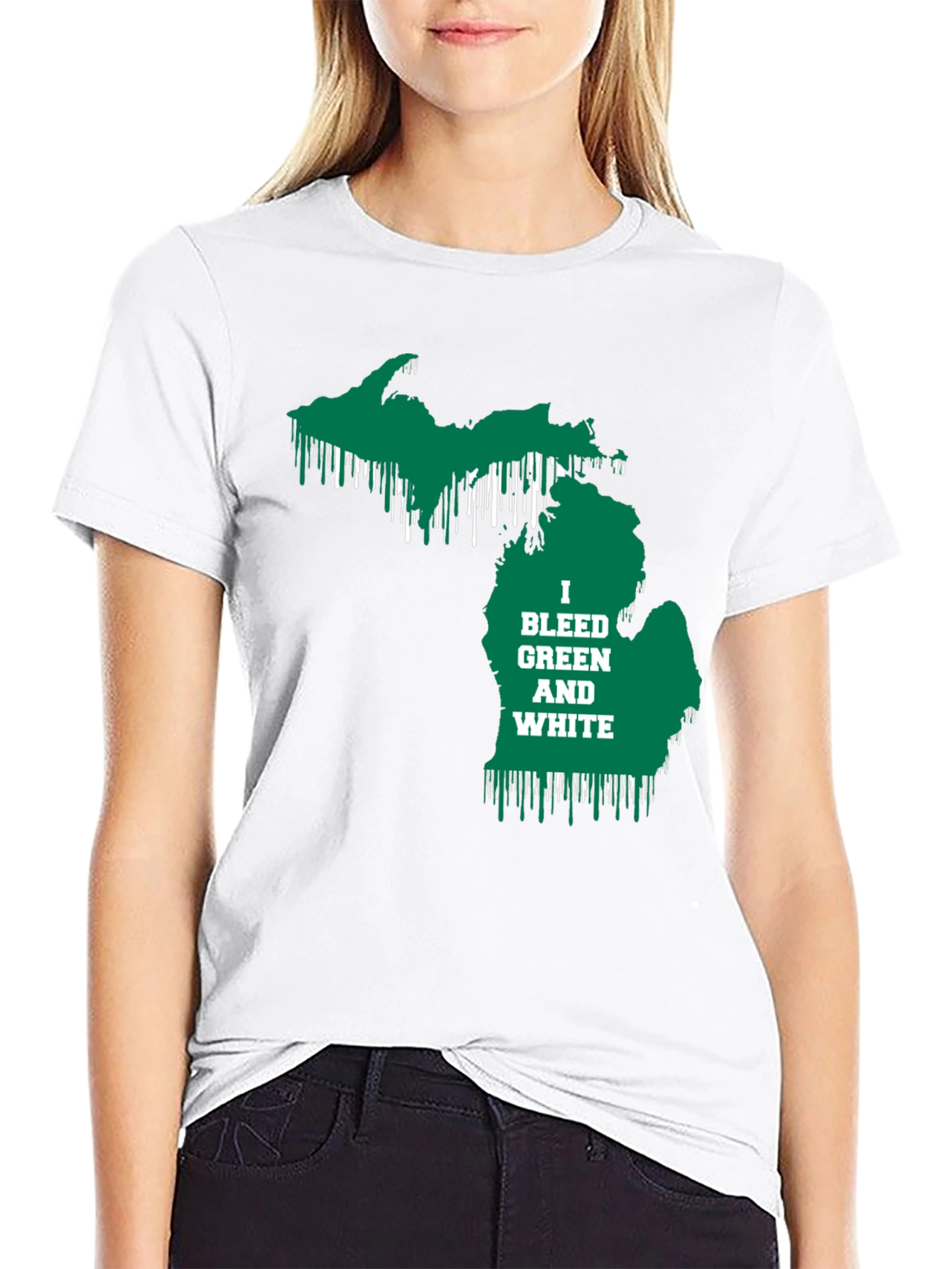 Michigan Pride T-Shirt - Bleed Green & White!