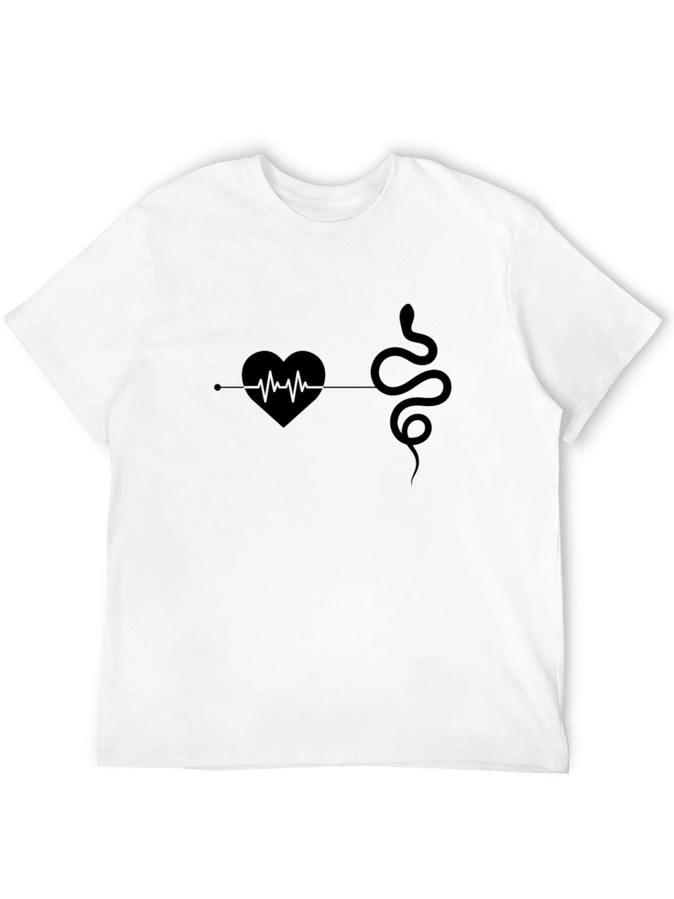 Heart & Snake Graphic Print Tee