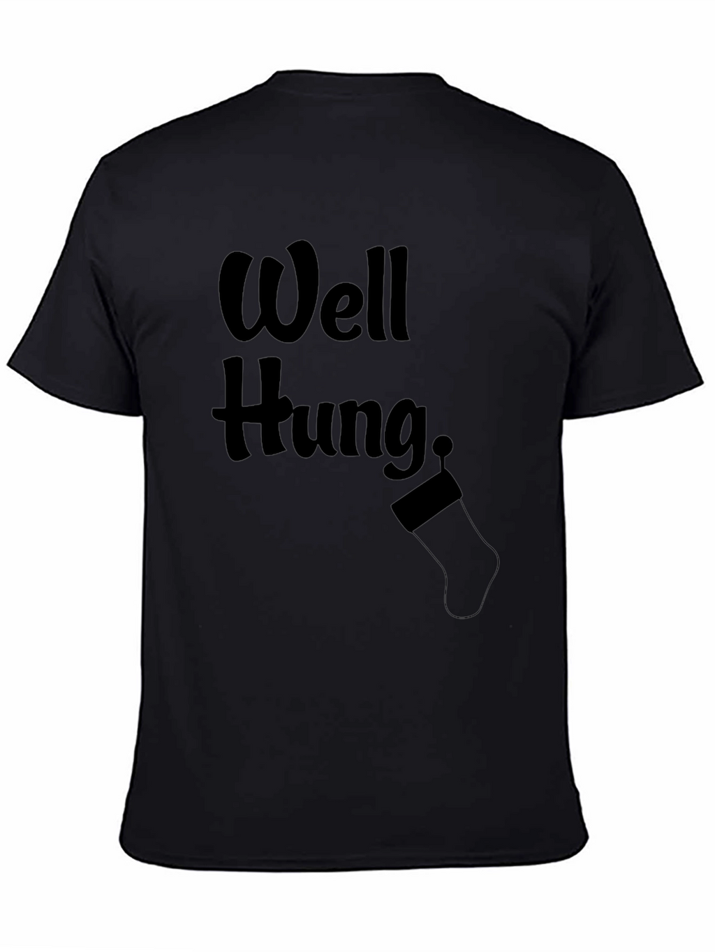 Funny Well Hung Christmas Stocking Humor T-Shirt