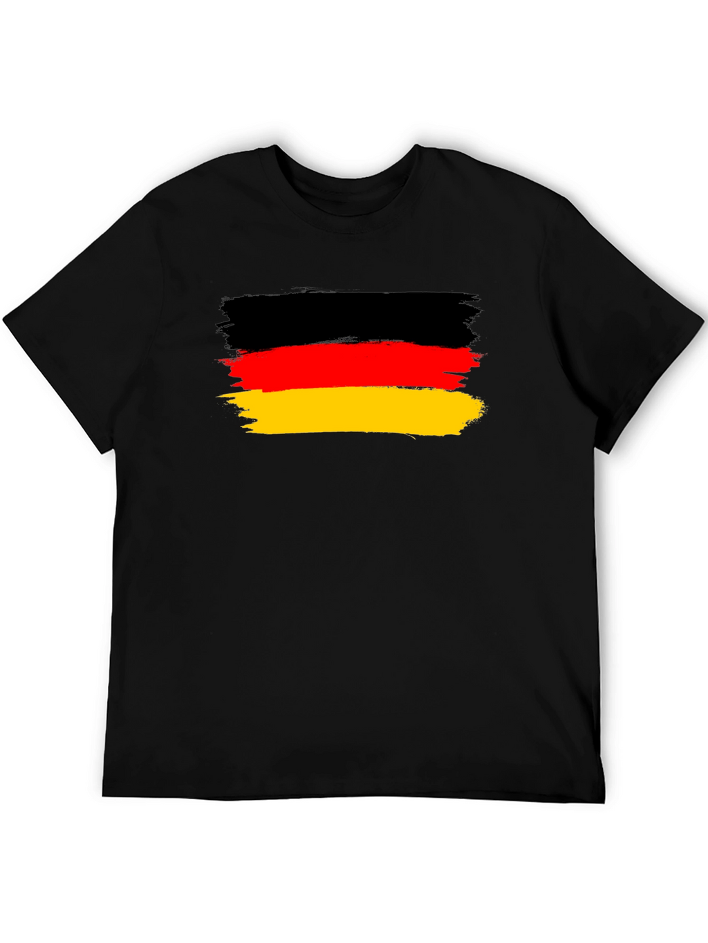 Germany Flag T-Shirt: Black Cotton Blend Tee