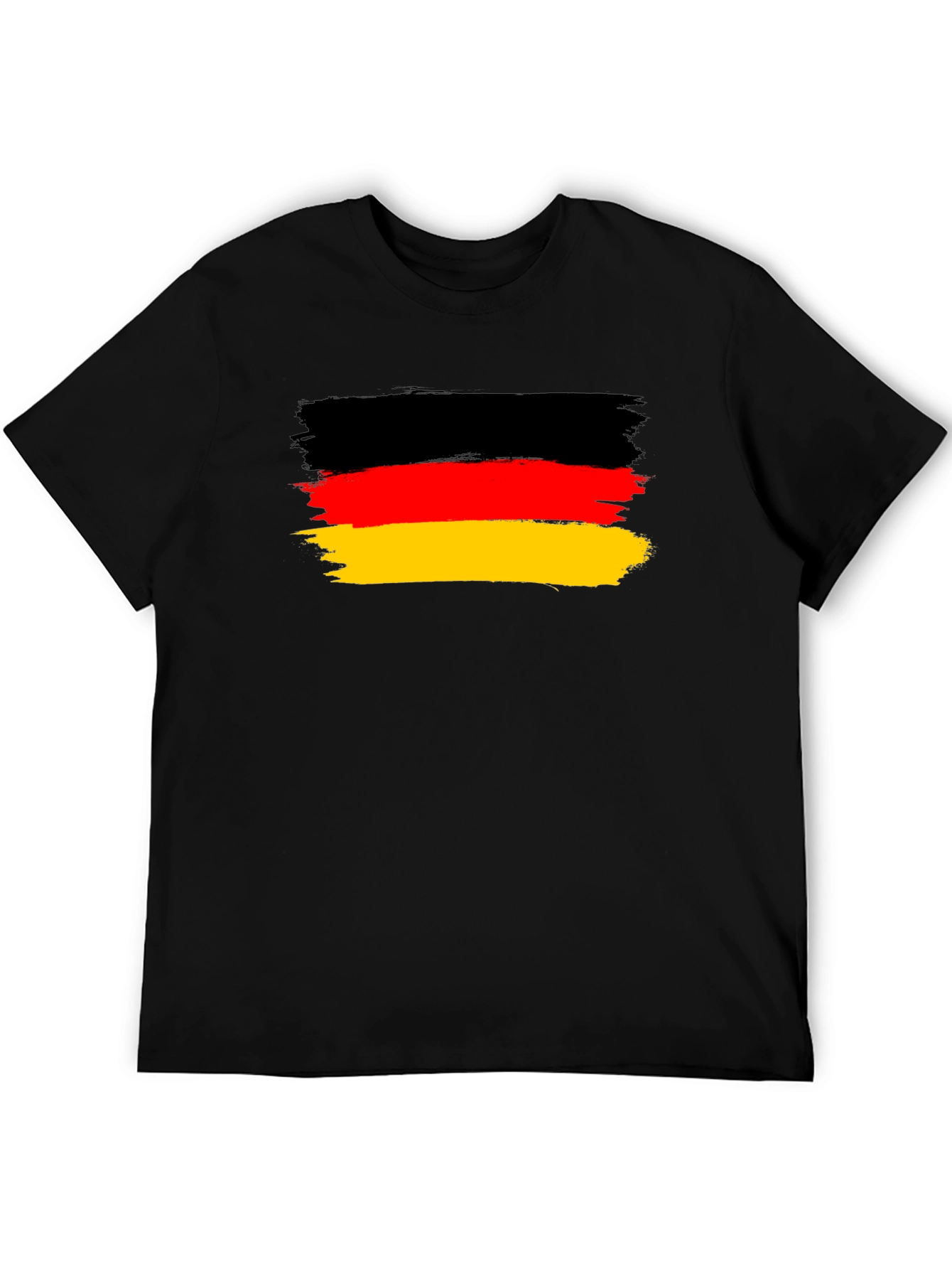 Germany Flag T-Shirt: Black Cotton Blend Tee