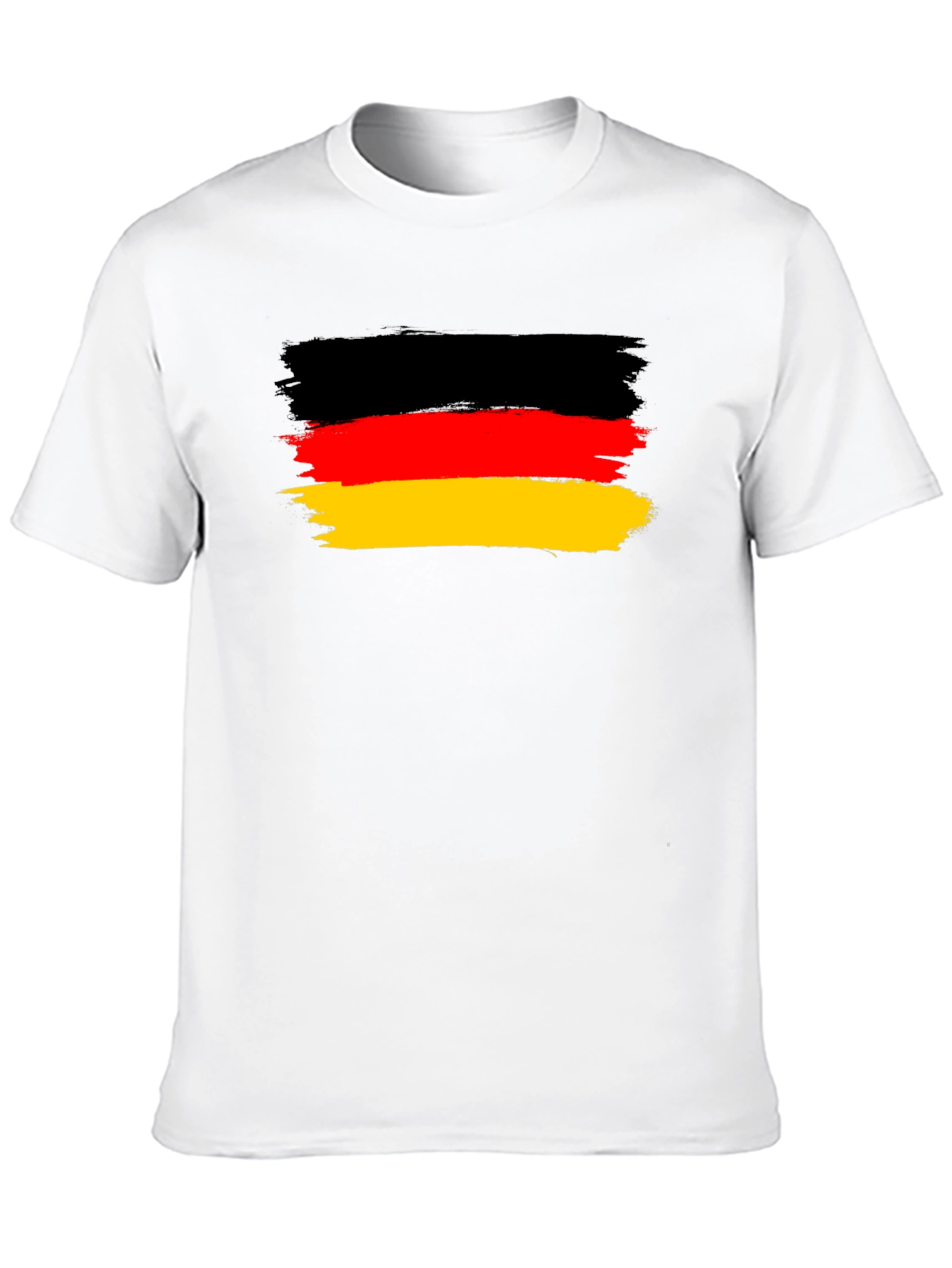 Germany Flag T-Shirt: Black Cotton Blend Tee