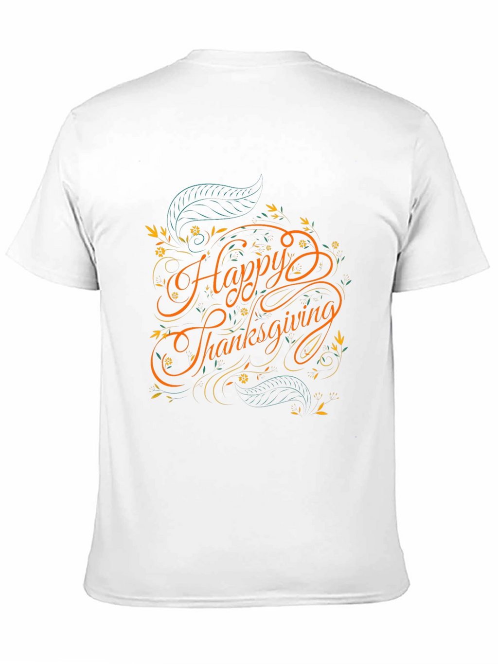 Happy Thanksgiving Graphic Tee - Black T-Shirt