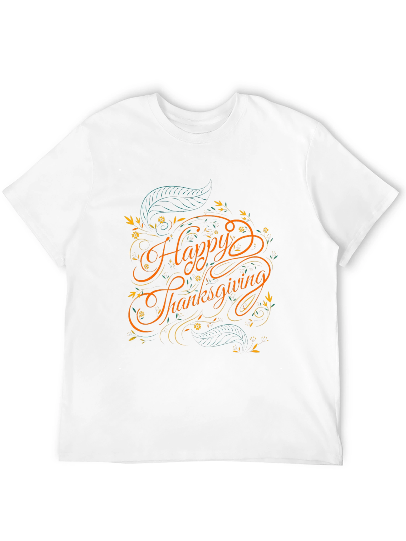 Happy Thanksgiving Graphic Tee - Black T-Shirt