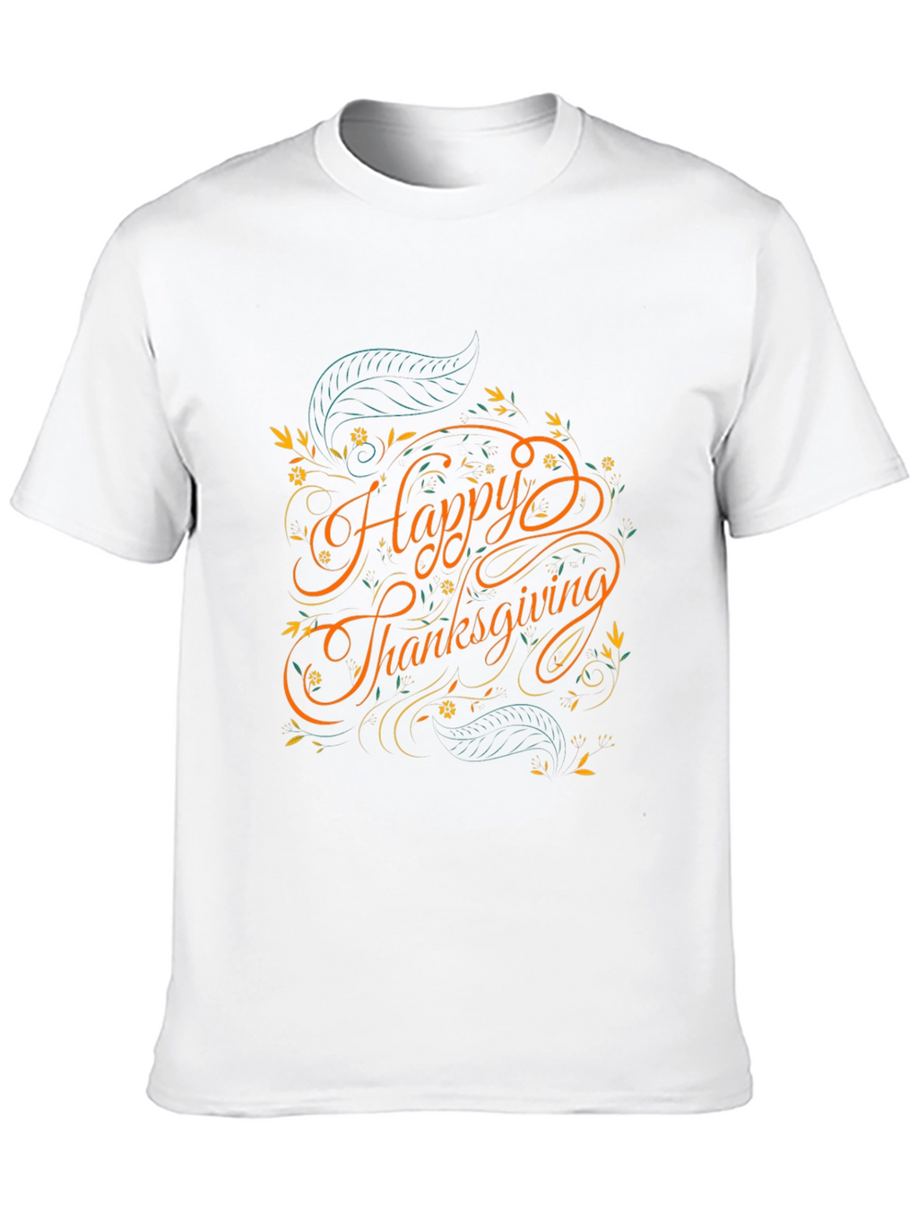 Happy Thanksgiving Graphic Tee - Black T-Shirt