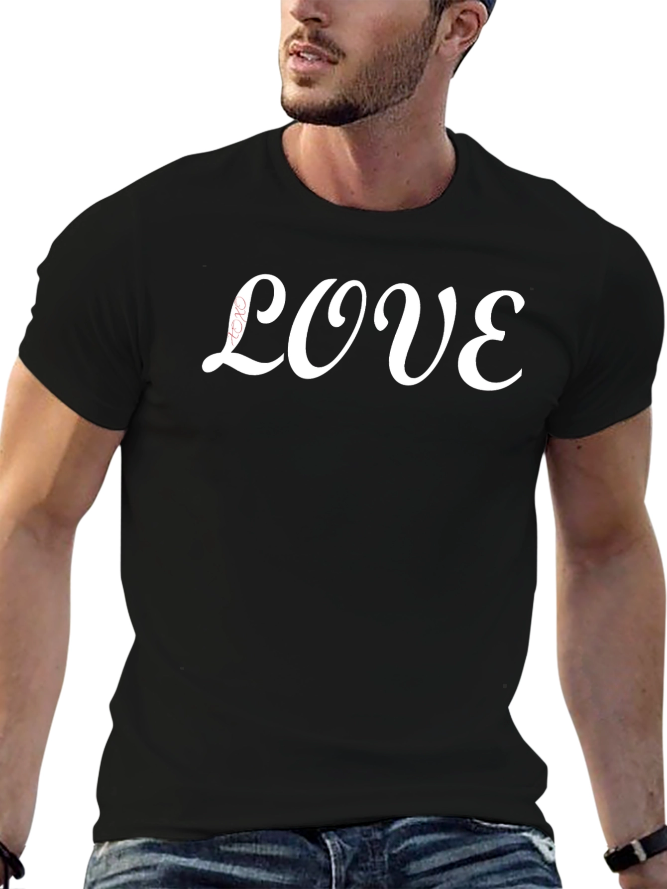 Love Graphic Print T-Shirt - Casual Wear