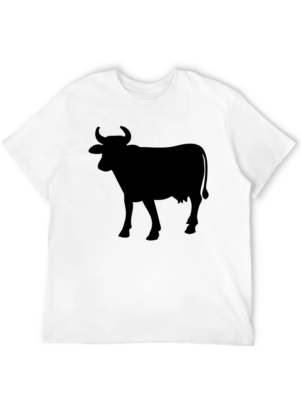Black Cow Silhouette Graphic T-Shirt