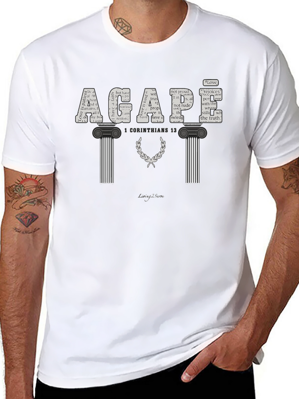 Agape 1 Corinthians 13 Graphic T-Shirt