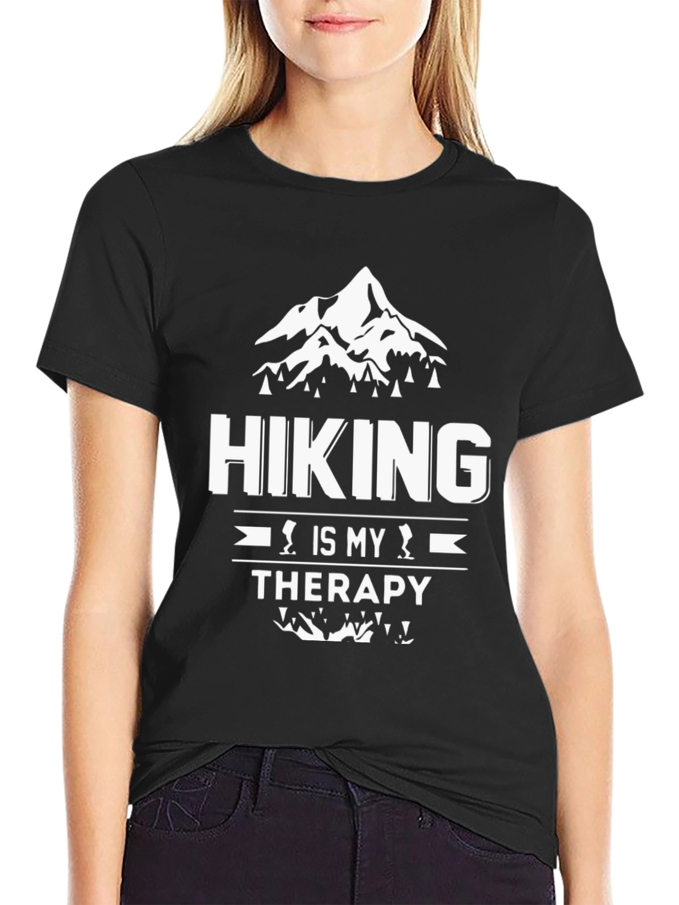 Hiking is My Therapy Graphic T-Shirt