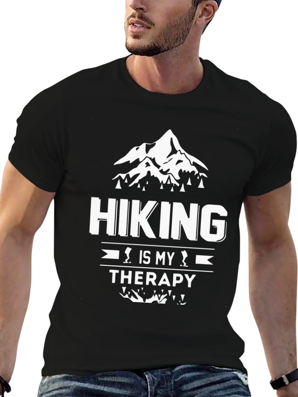 Hiking is My Therapy Graphic T-Shirt