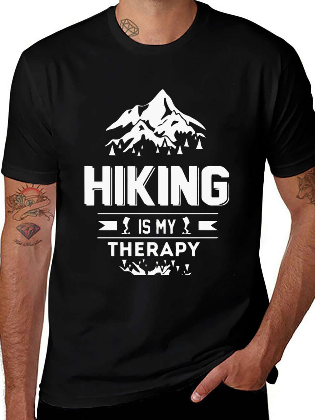 Hiking is My Therapy Graphic T-Shirt
