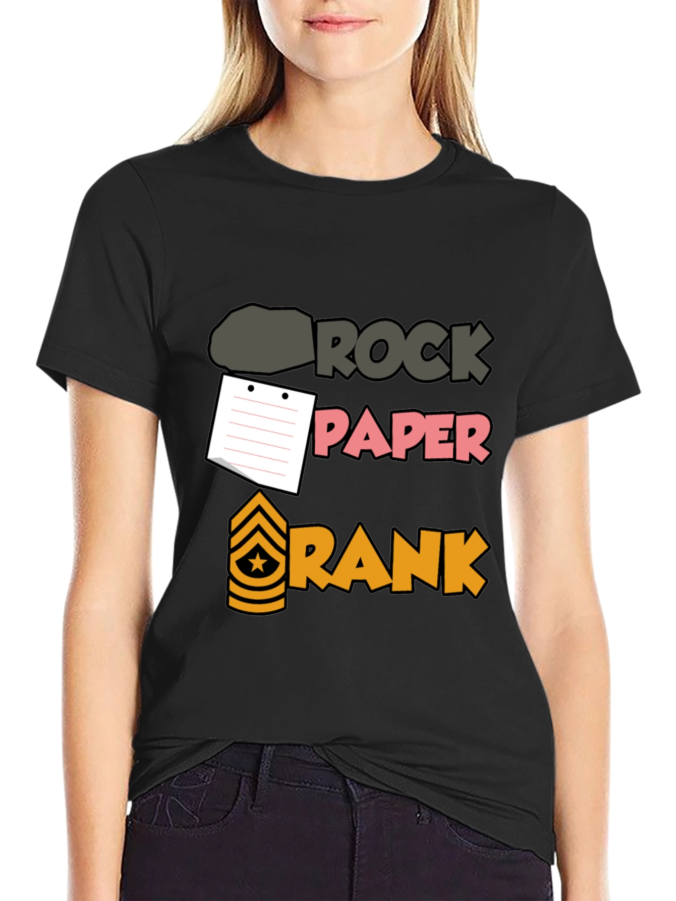 Rock Paper Rank Funny T-Shirt