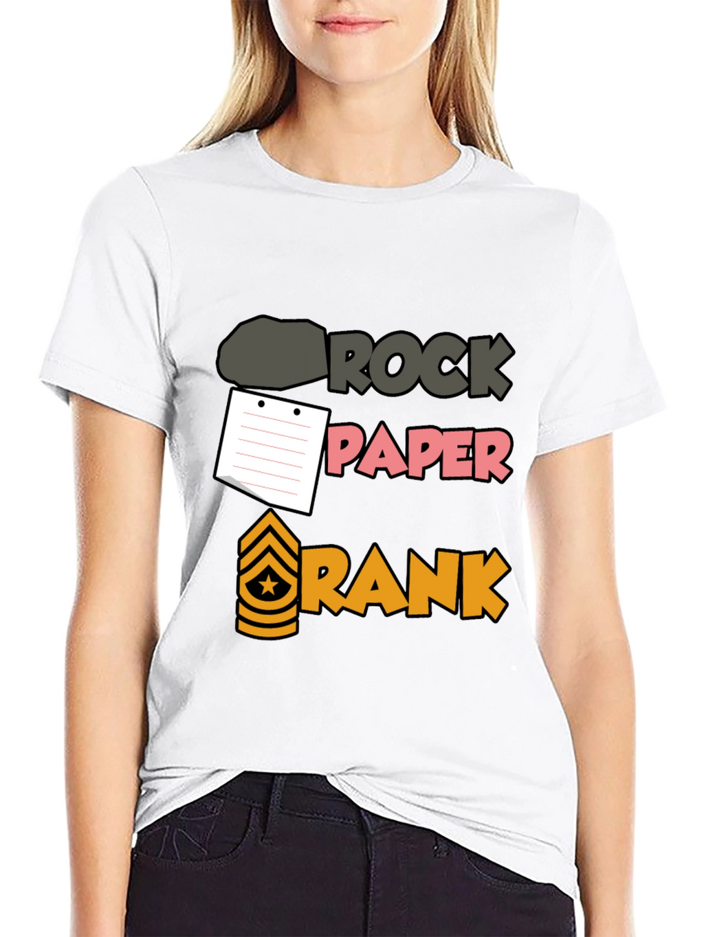 Rock Paper Rank Funny T-Shirt