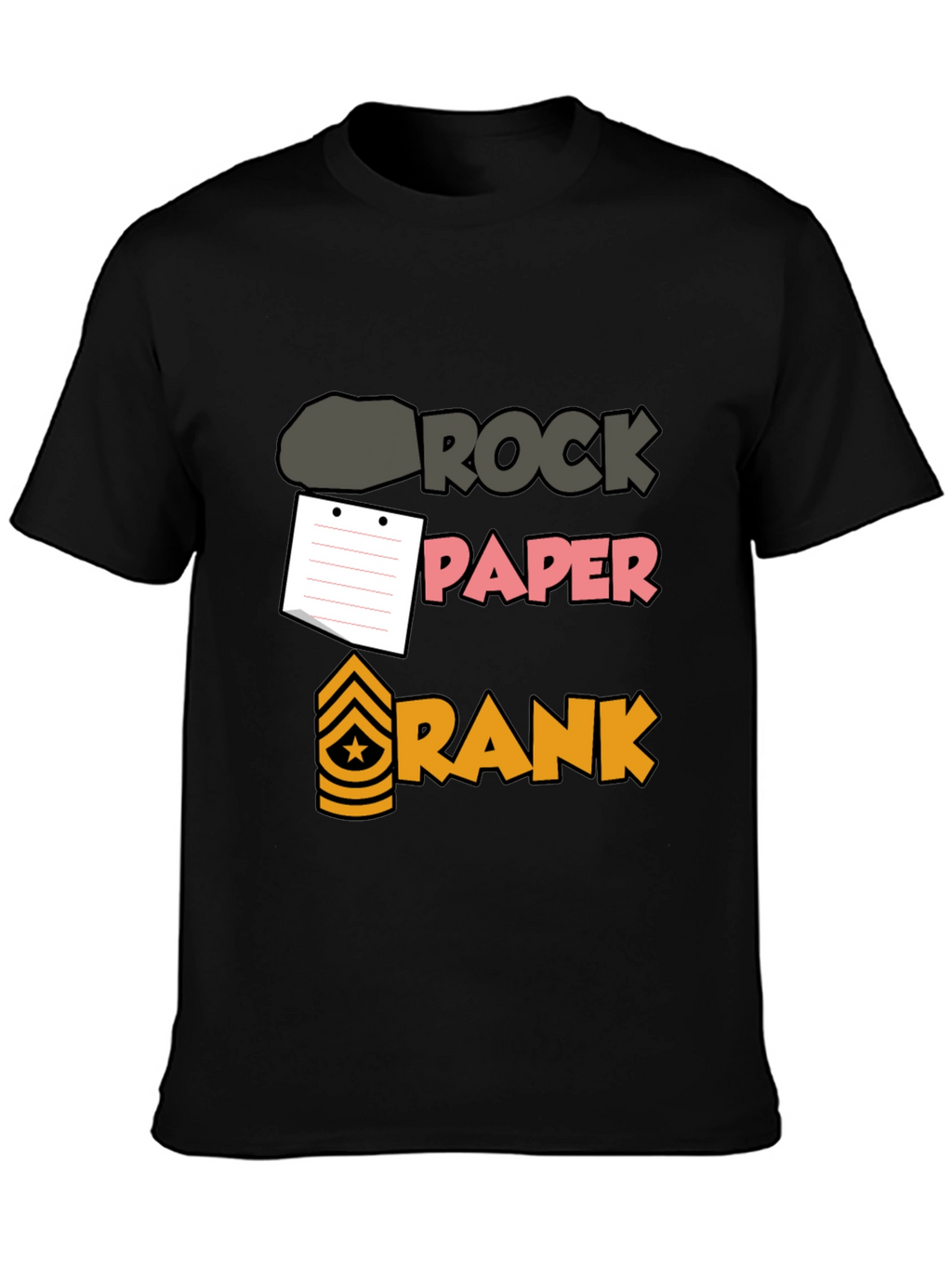 Rock Paper Rank Funny T-Shirt
