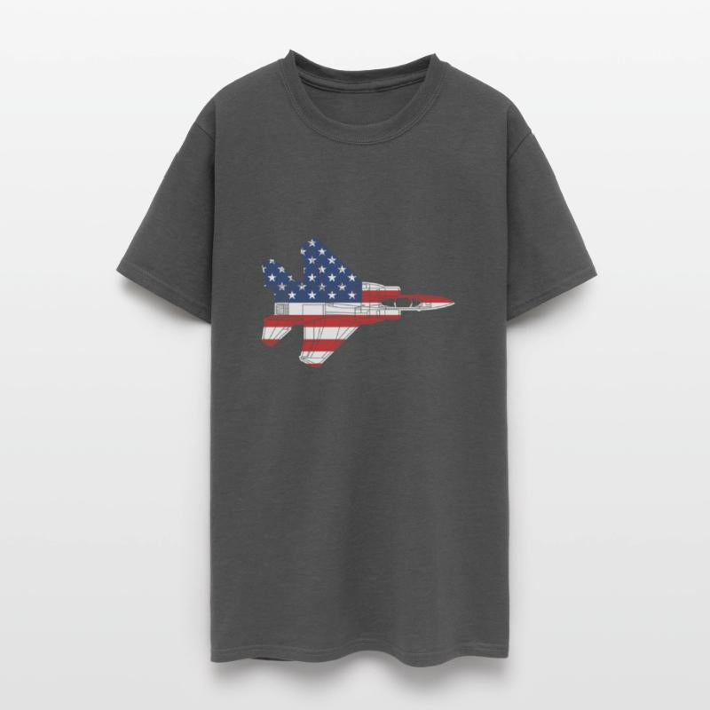 F-15 Eagle Fighter Jet Airplane American Flag F15l
