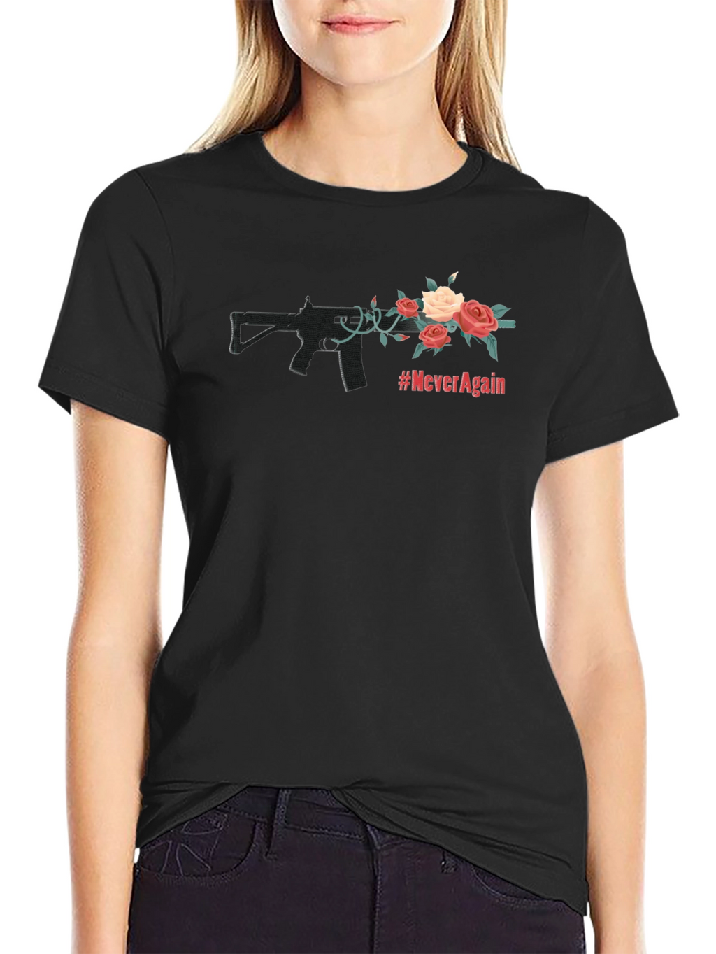 Never Again Black Graphic Tee