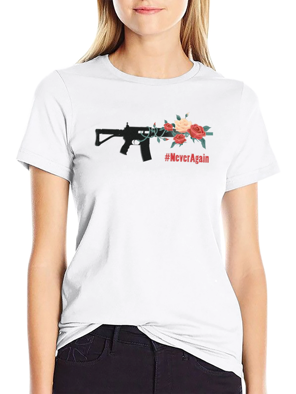 Never Again Black Graphic Tee