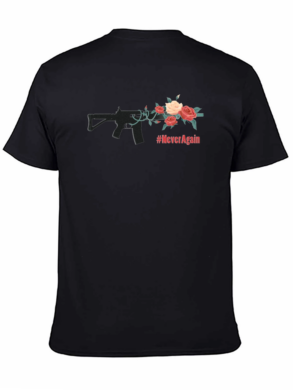Never Again Black Graphic Tee