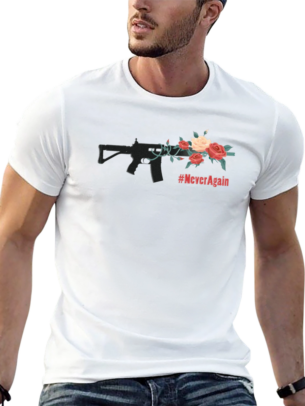 Never Again Black Graphic Tee
