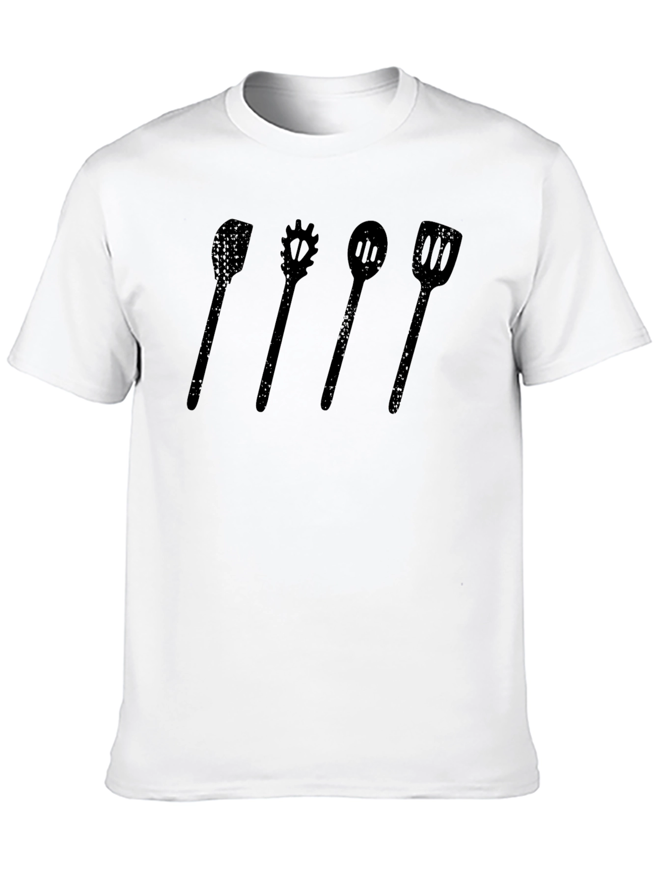 Chef Utensil Graphic Tee - Black Casual T-Shirt