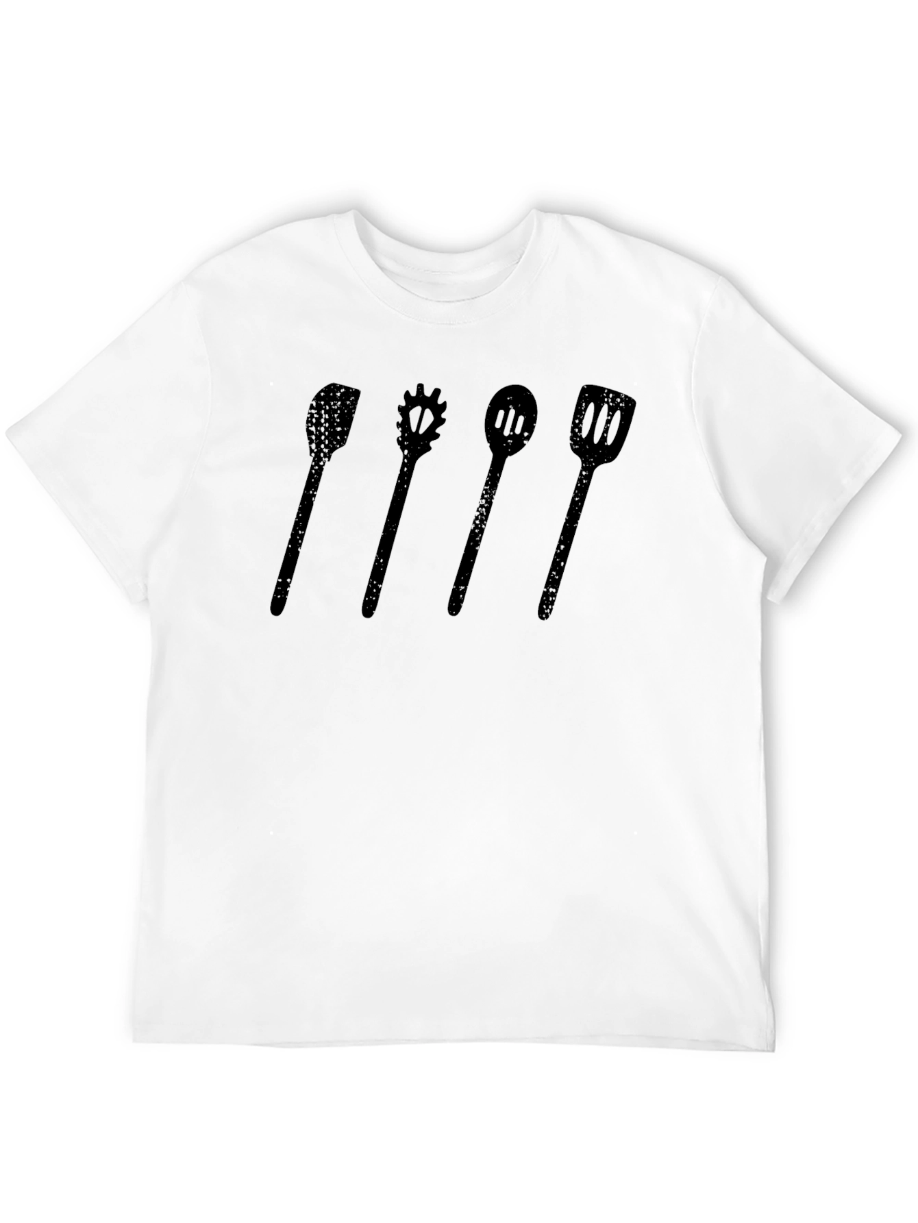 Chef Utensil Graphic Tee - Black Casual T-Shirt