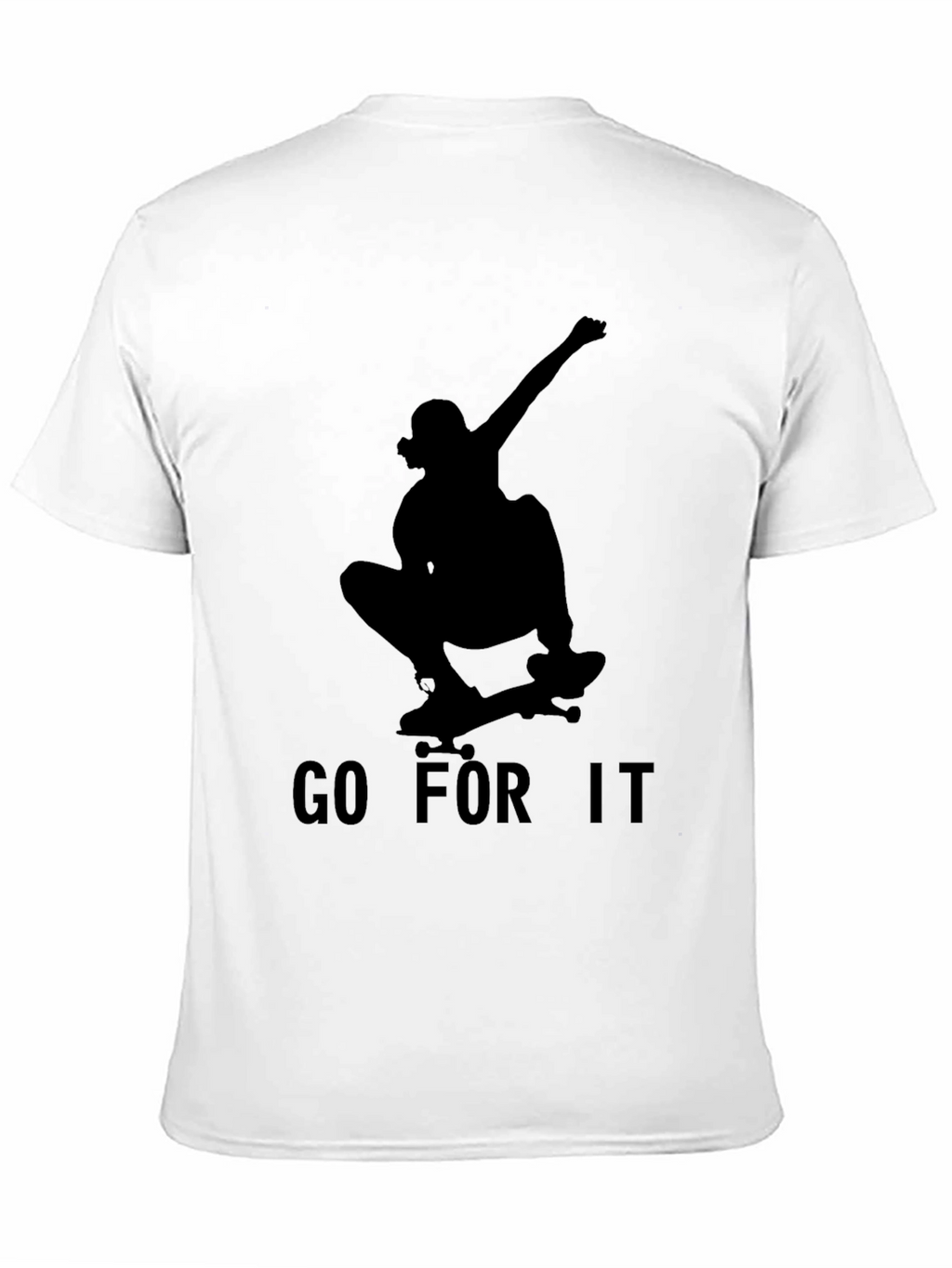 Skateboard Silhouette Graphic Tee - Go For It