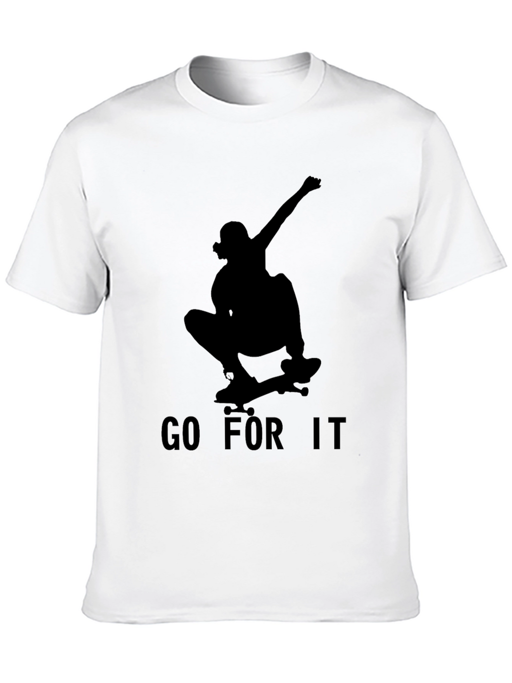 Skateboard Silhouette Graphic Tee - Go For It