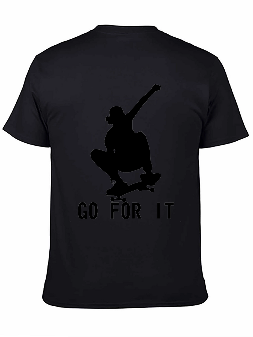 Skateboard Silhouette Graphic Tee - Go For It