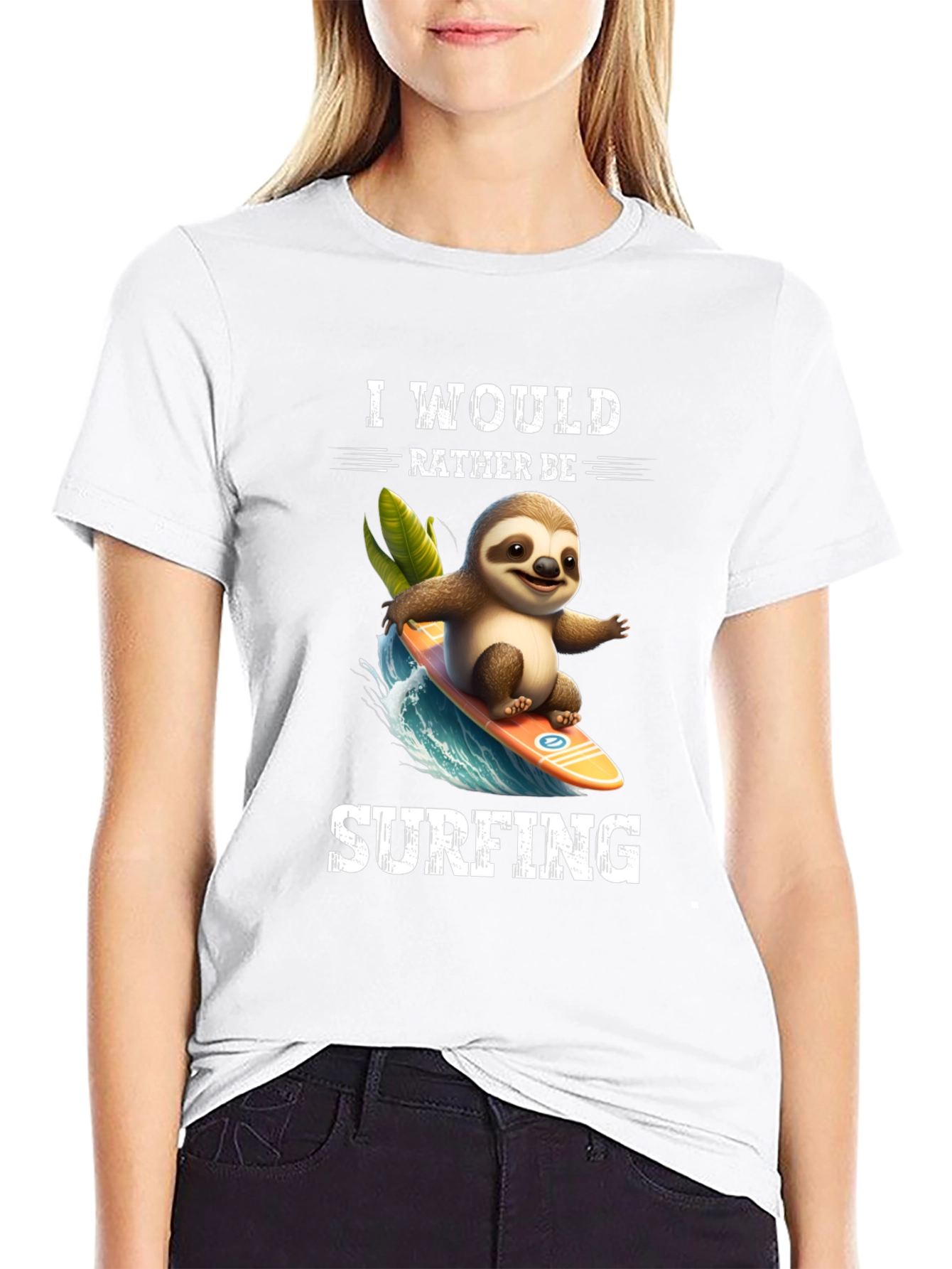Sloth Surfing T-Shirt