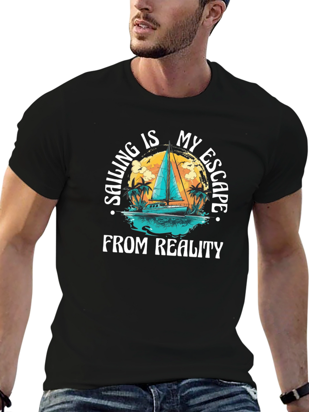 Sailing Escape Graphic T-Shirt