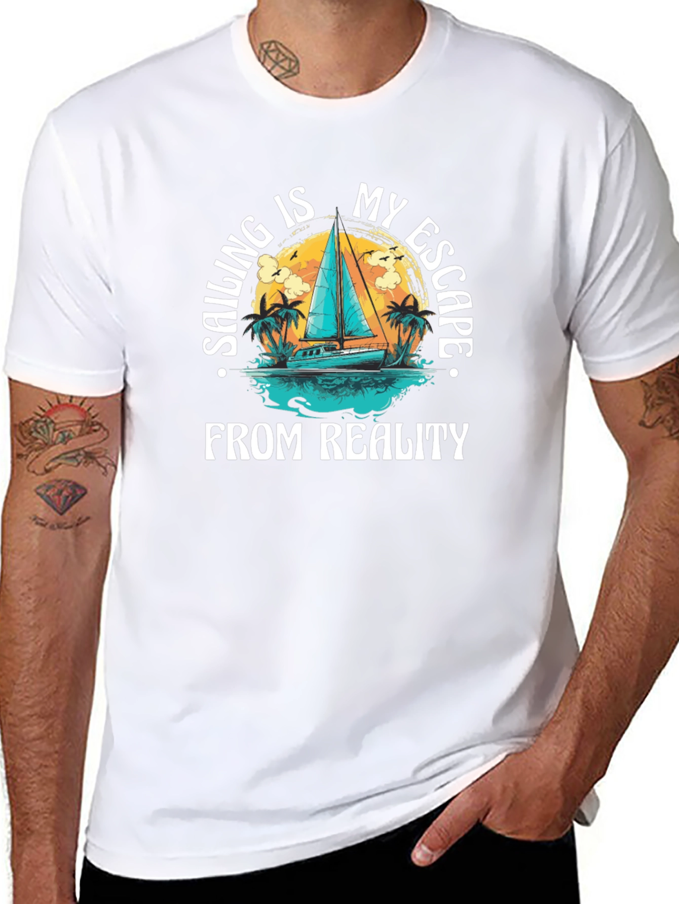 Sailing Escape Graphic T-Shirt