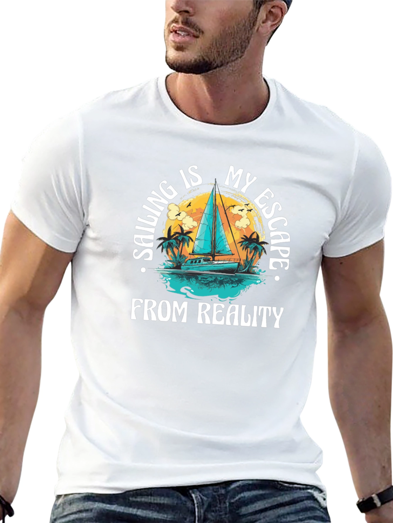 Sailing Escape Graphic T-Shirt