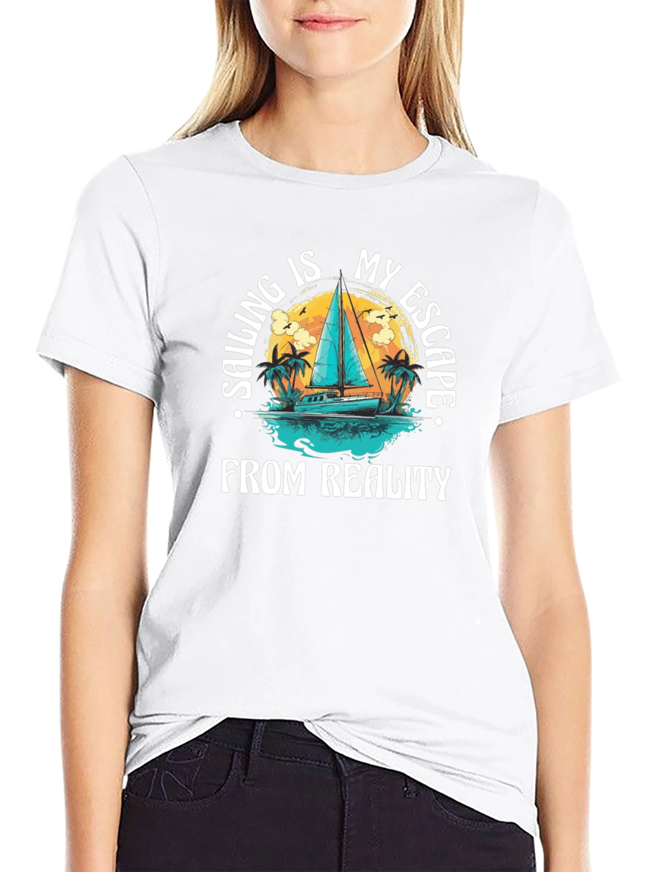 Sailing Escape Graphic T-Shirt