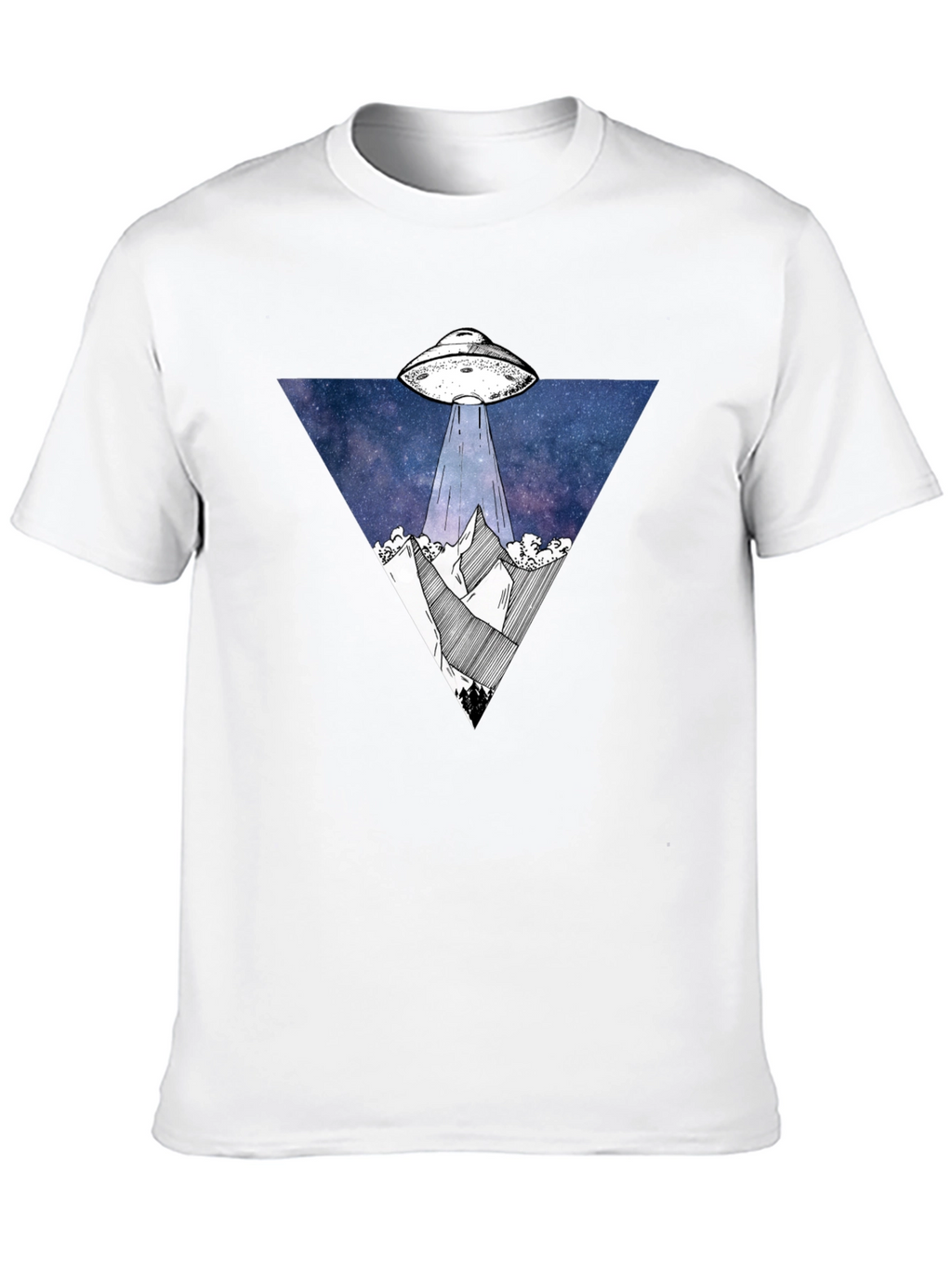 UFO Abduction T-Shirt - Cosmic Mountain Design
