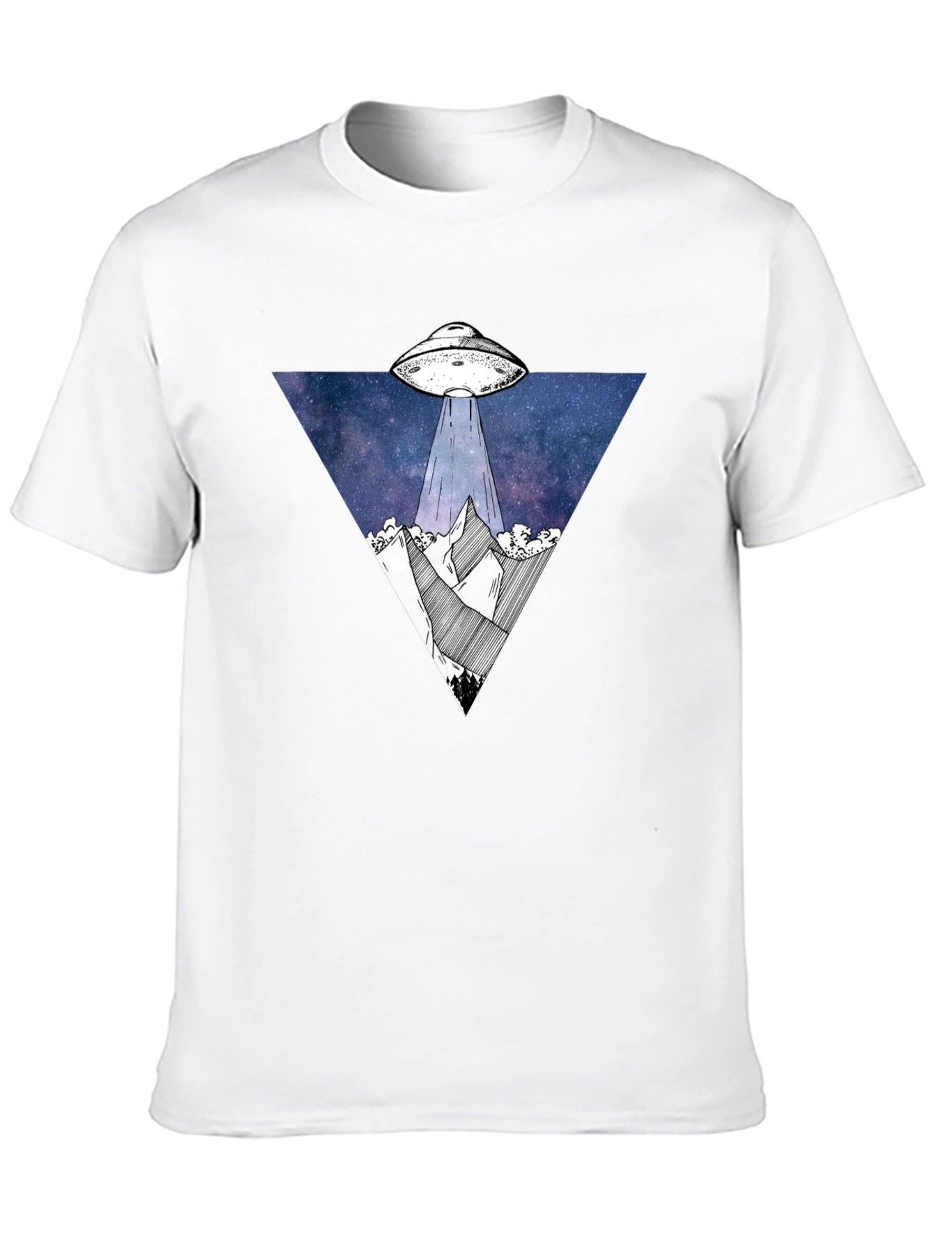 UFO Abduction T-Shirt - Cosmic Mountain Design