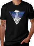 UFO Abduction T-Shirt - Cosmic Mountain Design