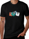 Retro Floppy Disk Graphic T-Shirt
