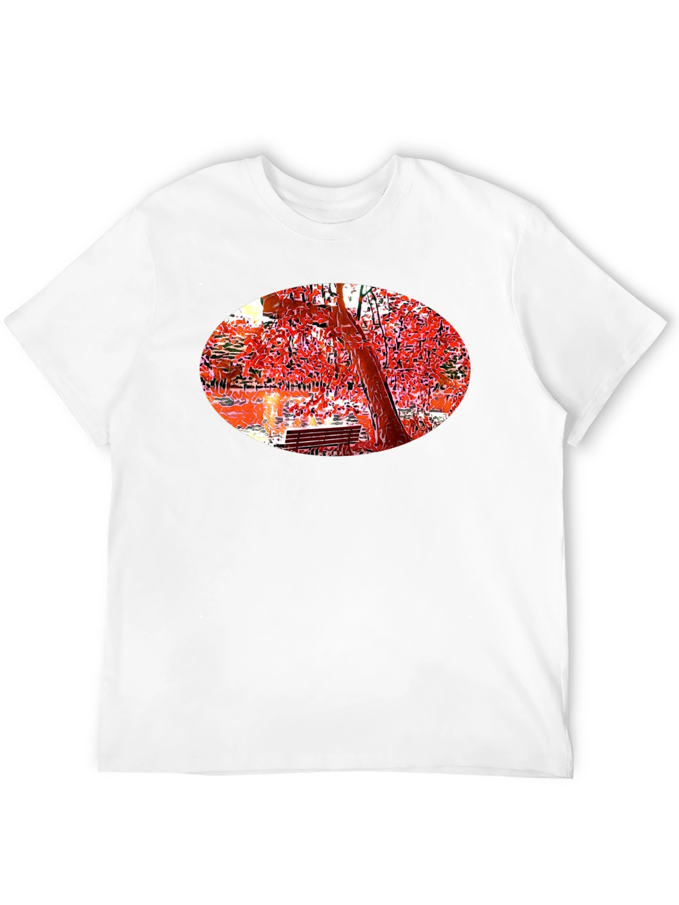 Park Scene Graphic Black T-Shirt