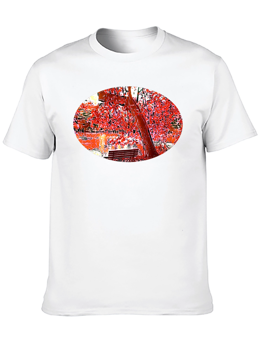 Park Scene Graphic Black T-Shirt