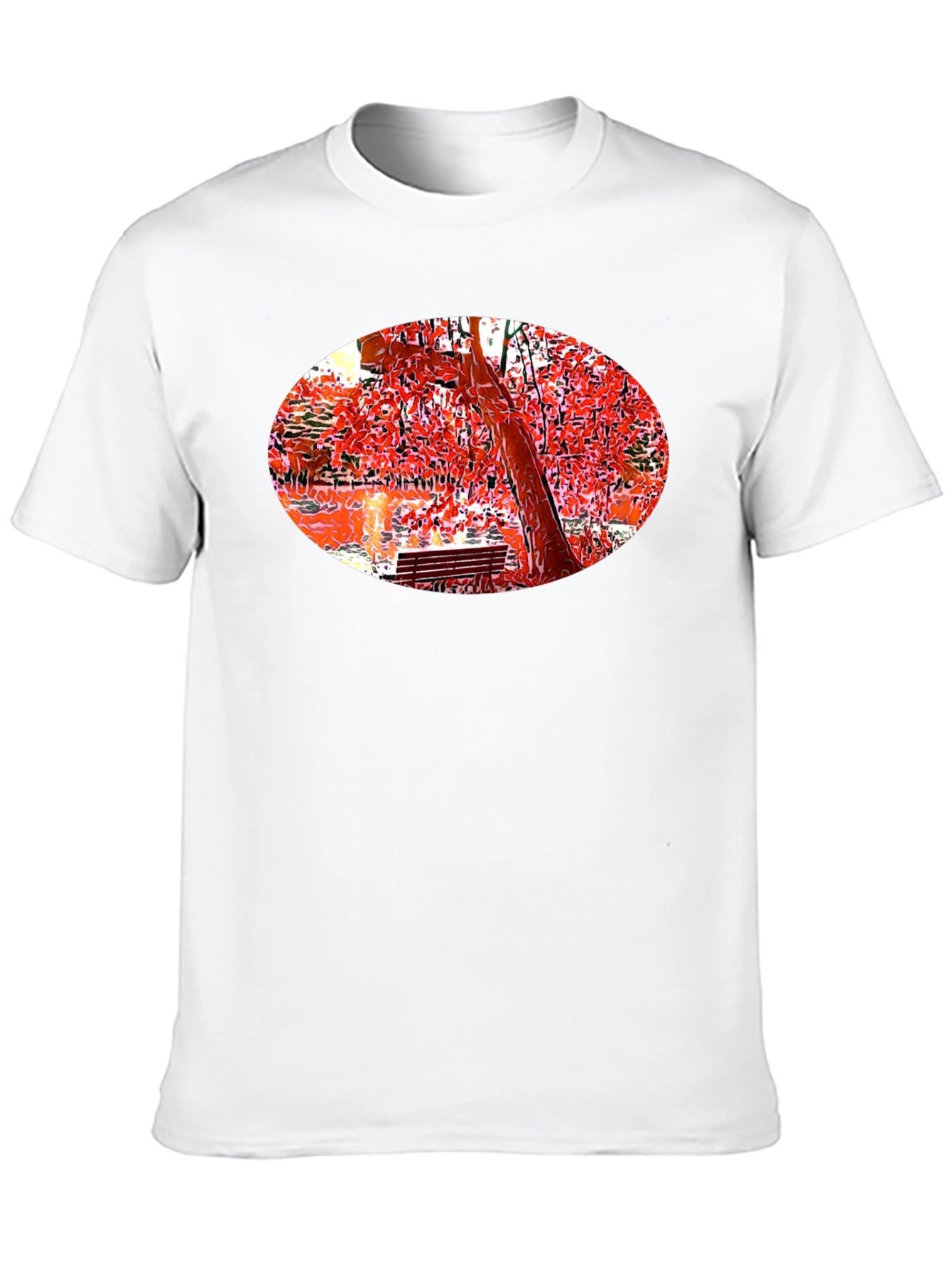 Park Scene Graphic Black T-Shirt